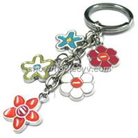 Fashionable Flower Charm Keychain with 106mm Total Length