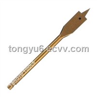 Hexagon Shank With Round Flute Wood Flat Drill Bits,Titanium Coated