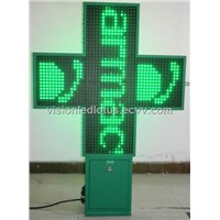 LED Pharmacy Cross Display Pure Green