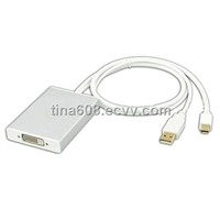 Mini DisplayPort + USB to Dual-Link DVI Adapter
