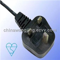 UK BSI Standard AC Power Cord 3 Pin Plug
