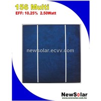 6x6 Poly-crystalline Silicon 10.25% (2.5w) solar cell from Taiwan