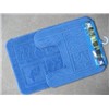 Anti-slip blue Microfiber bath mat OBM-003