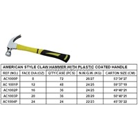 AMERICAN STYLE PLASTIC  COATED HANDLE CLAWHAMMER