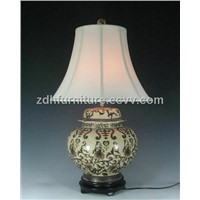Black Gold Porcelain Lamp