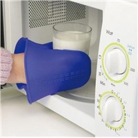 Heatproof Silicone Insulation Cooking Glove Blue New