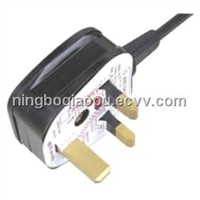 Power cable UK style BS approval|Plug with fuse|uk fused power cord|Britain BSI Power cords