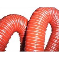 Double layer silicone coated glass fiber fabric hose