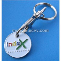 Customized Printed Metal Trolley Coin &amp;amp;Keyring