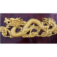 wooden dragon carving