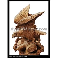 wooden eagle carving