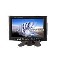 7-inch widescreen LCD monitor with AV/VGA input and 12V DC power output