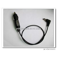 Black car charger UL approved cable to DC/USB connector for digital products made of pure material