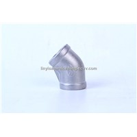 Stainless steel pipe fittings 304/316 screwed fittings BSP/NPT/DIN 150LBS 45 degree elbow