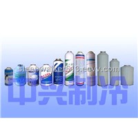 Auto-refrigerant gas R134a in small cans