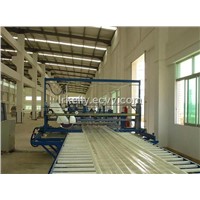 Continuous corrugated/flat FRP gelcoat sheet auto production line