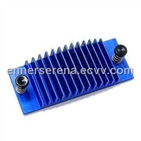Extrusion Heatsink for IC, Aluminum 6063-T5, Blue Anodize, with Push Pin Assemble