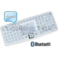 Mini Bluetooth 3.0 Wireless Keyboard with Receiver and DPI Adjustable Touchpad (ZW-51007BT-White)