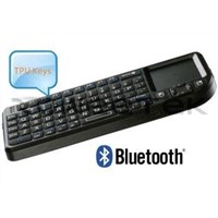 Ultra Mini Backlit Bluetooth 3.0 Keyboard Mouse Touchpad & White LED Light Combo (ZW-51006BT-1-Black