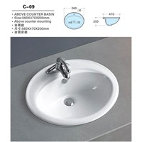 above counter basin