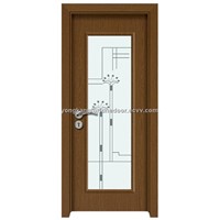 glass wooden door