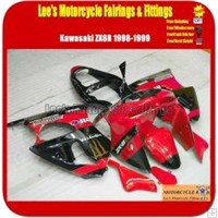 kawasaki Ninja ZX6R 1998-1999 Red Monster Sport Bike Fairings