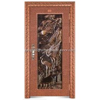 panel imitate copper door