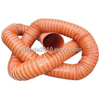 silicone coated glass fiber duct