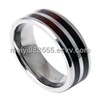 NEW Titanium Ring w/ Wood Resin Inlay Comfort Fit Sz 9 -12