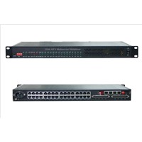 30-channel telephone fiber optic multiplexer with 4E1 and 2ETH ports