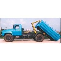 Dongfeng140 Long Headed Hook Lift Garbage Truck