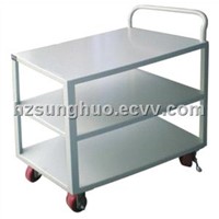 Flatbed trolley|Three layers white flatbed trolley