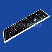 High quality Black metal keyboard with trackball,Function 103 keys and number keypad