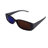 Plastic Brown Blue 3D Glasses (STAWB003PL)