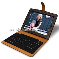 bluetooth keyboard case for  ipad 2 classic grid design factorty outlet