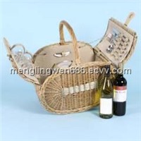 wicker picnic baskets for 2 person