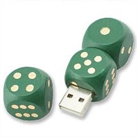 Green Wooden USB Flash Drives