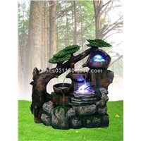 Resin fountain with mist maker