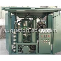 Turbine oil purifier oil treatment