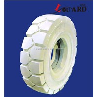 White Forklift Tire Solid 600-9