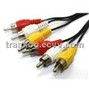 3-RCA Male To 3-RCA Male AV TV Audio Visual Connector Cable/RCA Cable,Cable Connector