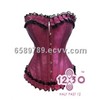 MH14 purple boned lace corset