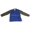 Royal Blue FR body charcoal-brown leather sleeves jacket