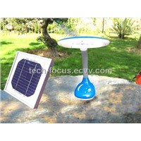 Blue and White Solar Table Lamp
