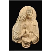 Chinese camphorwood hand carved statue of Jesus &amp;amp;Virgin Maria