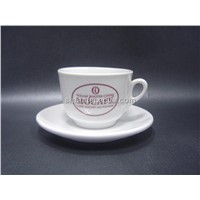 Porcelain Espresso Cup and Saucer with Logo Printing, Promotion Coffee Set
