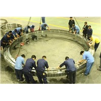 THB three row cylindrical roller slewing ring bearings for shipyard cranes