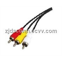 USB A MALE-3 RCA Cable