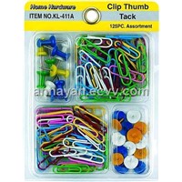 push pins,map tacks & paper clips
