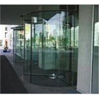 Glass automatic revolving door